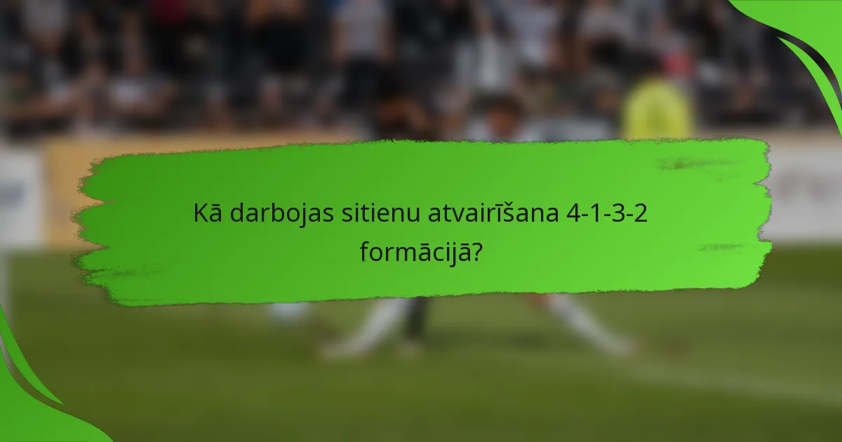 Kā darbojas sitienu atvairīšana 4-1-3-2 formācijā?